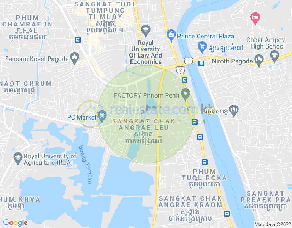 长夏上社分区, 棉芷区, 金边地图