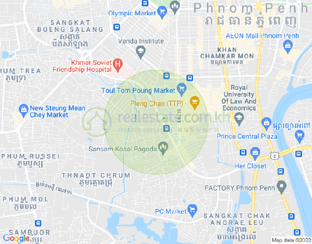 แผนที่ ตุมนบตึก, บึงเกงกอง, พนมเปญ