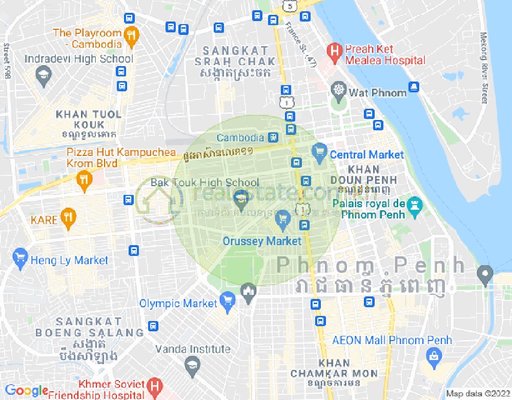 Mapa: Veal Vong, 7 Makara, Phnom Penh