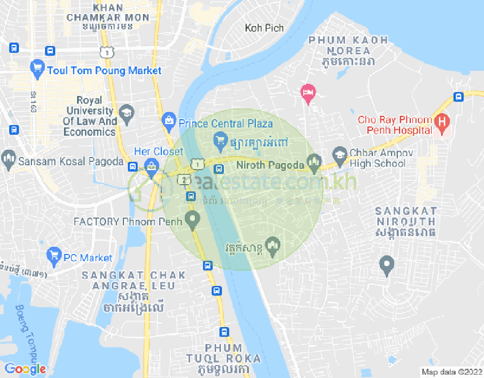 铁桥头区I分区, 铁桥头区, 金边地图