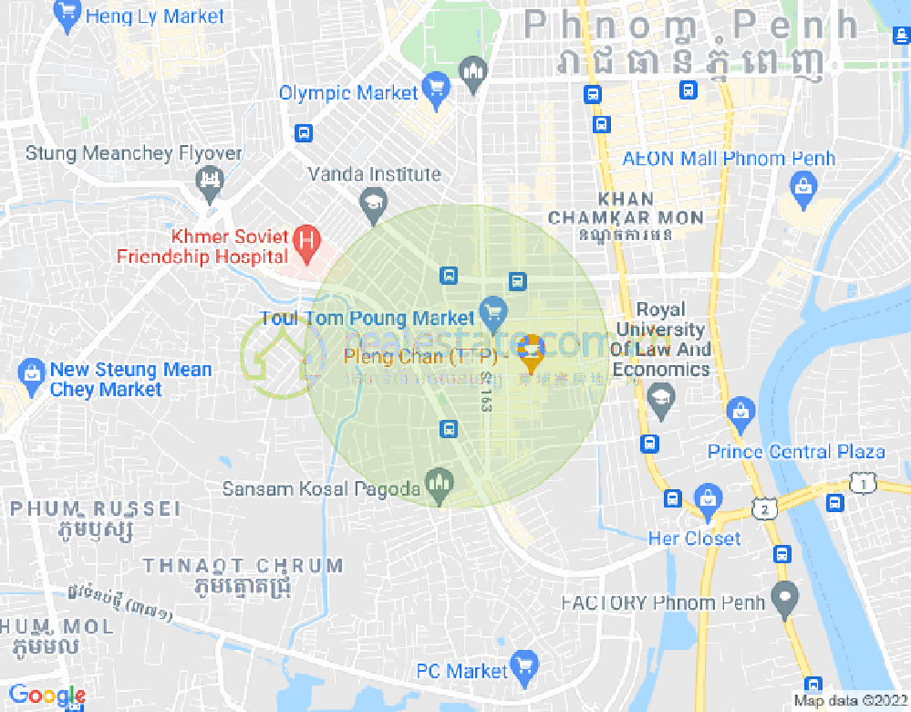 주더분1구역, 짬까몬, 프놈펜 지도