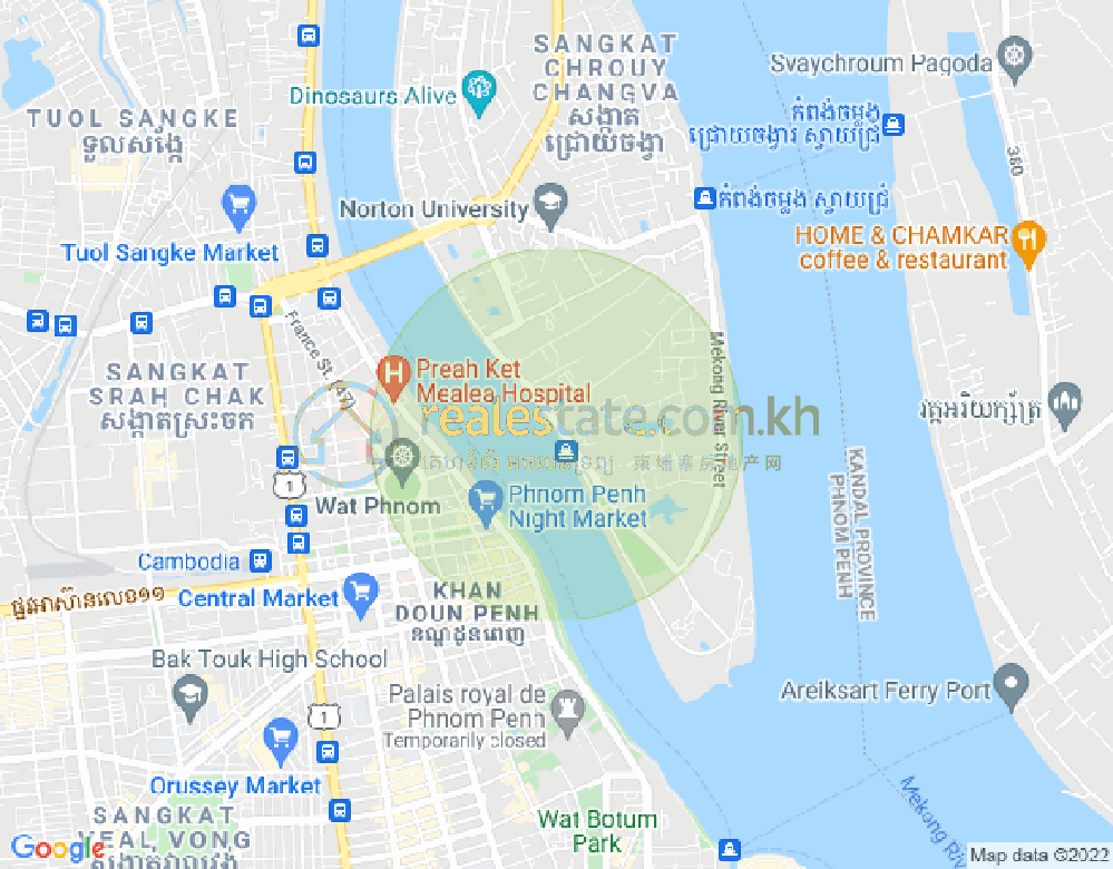 Mapa: Chroy Changvar, Phnom Penh