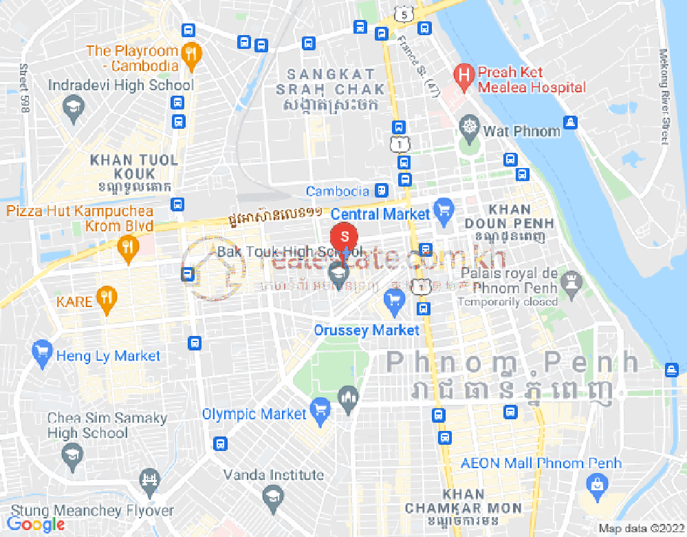 Mapa: Mittapheap, 7 Makara, Phnom Penh