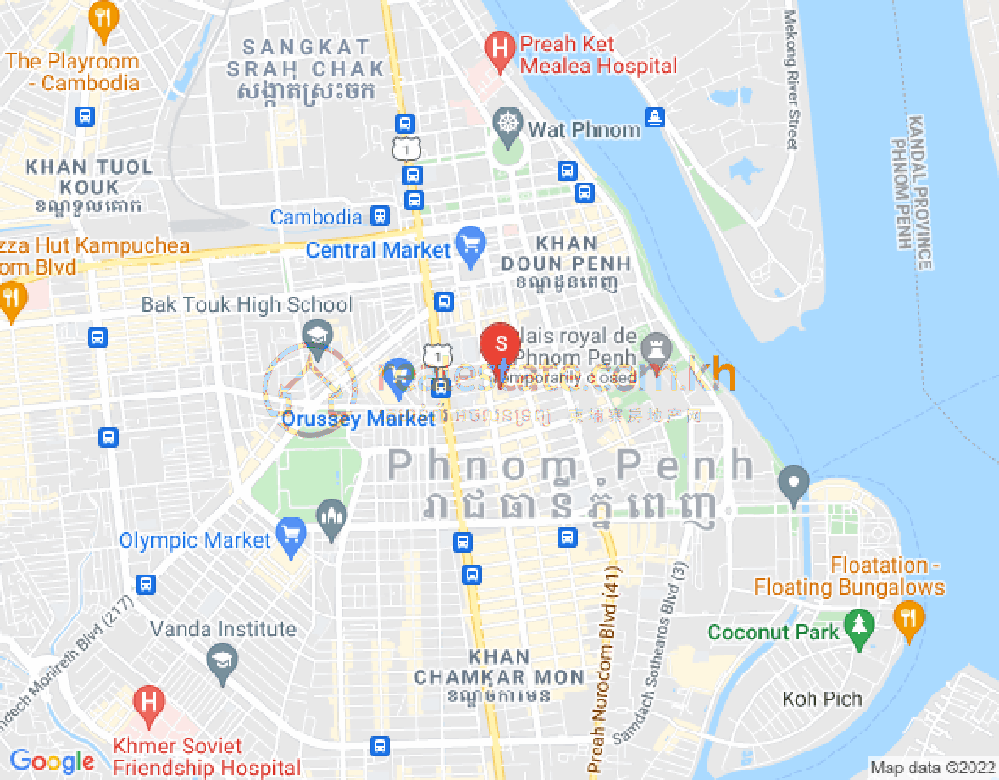 新街市3分区, 隆边区, 金边地图
