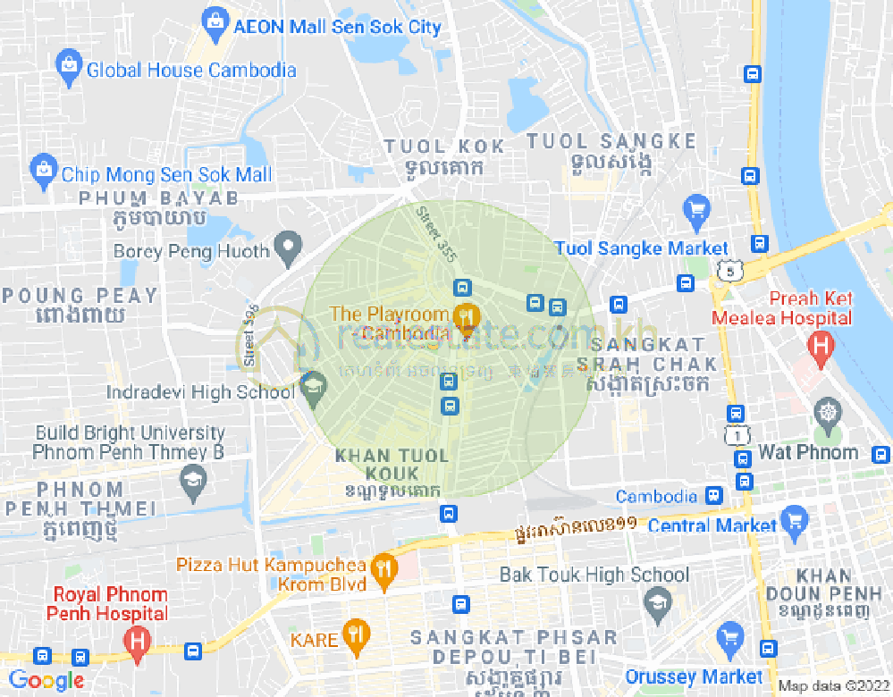 万谷湖1分区, 堆谷区, 金边地图