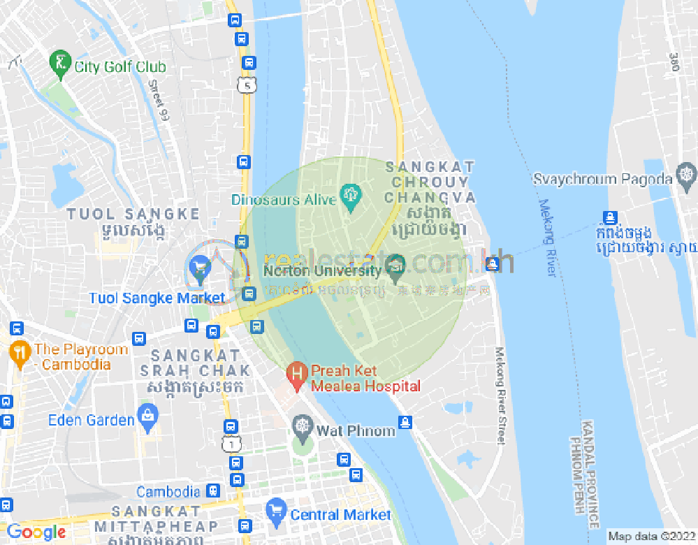 Mapa: Chroy Changvar, Phnom Penh