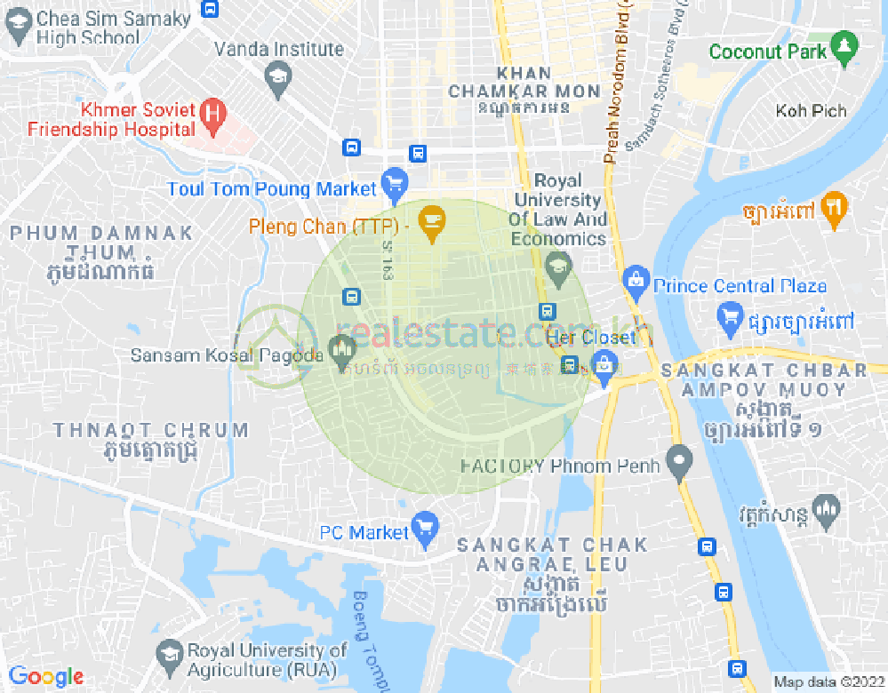 Mapa: Toul Tum Poung 2, Chamkarmon, Phnom Penh