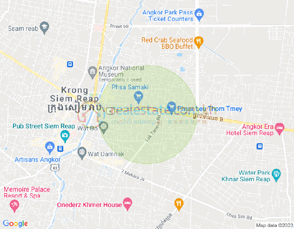 Map of Sla Kram, Siem Reap
