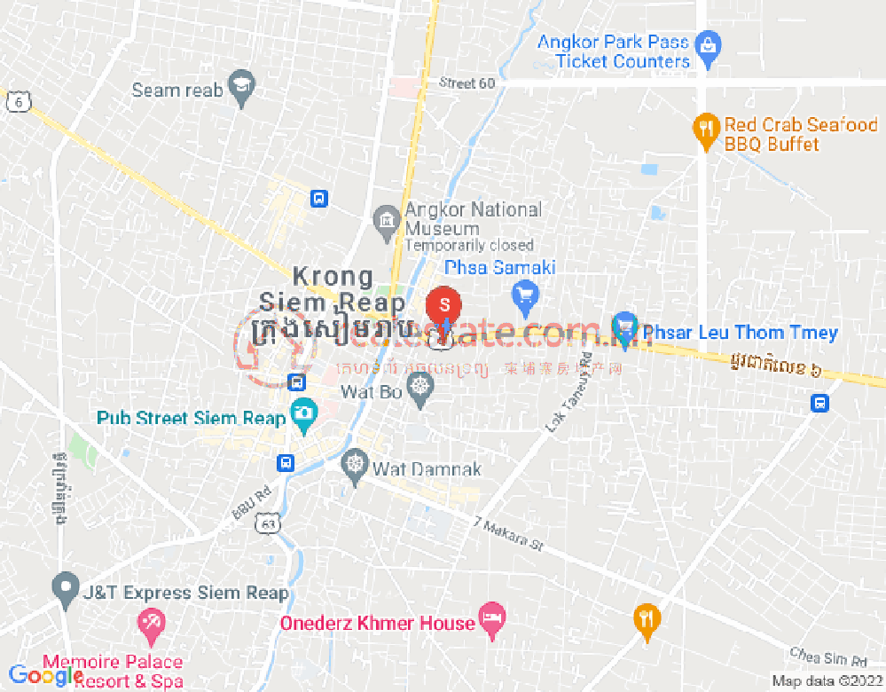 Mapa: Svay Dankum, Siem Reap