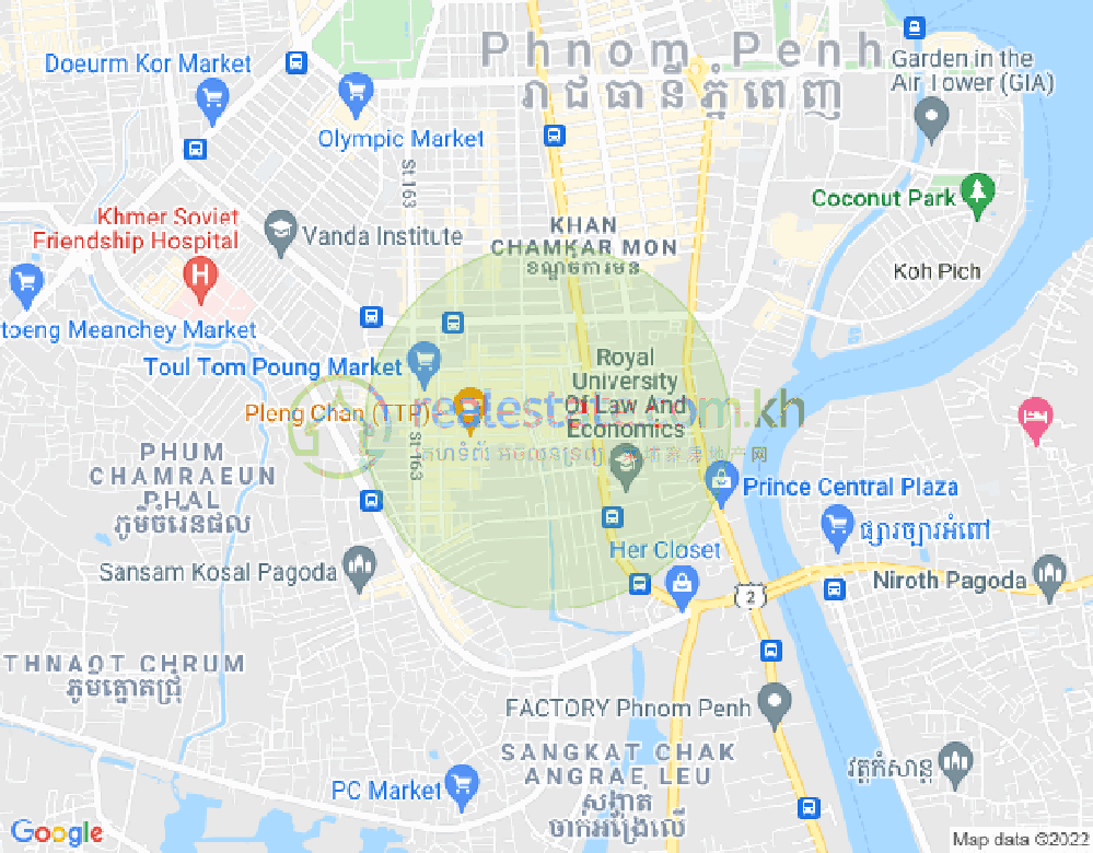 万禾密分区, 占卡蒙, 金边地图
