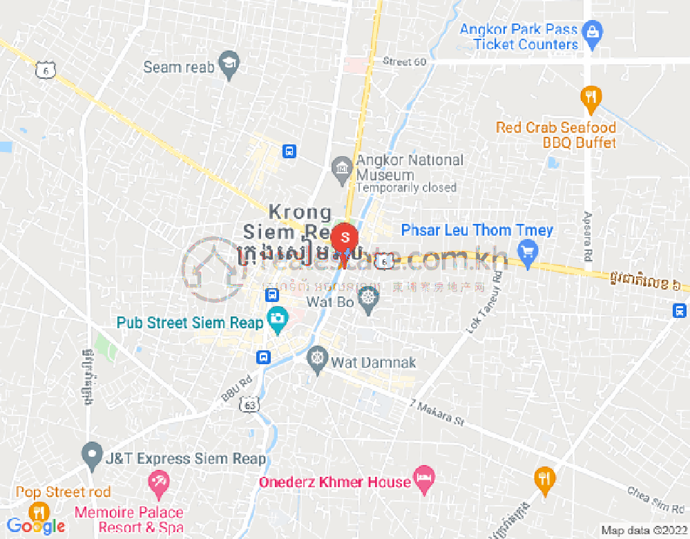 Map of Svay Dankum, Siem Reap