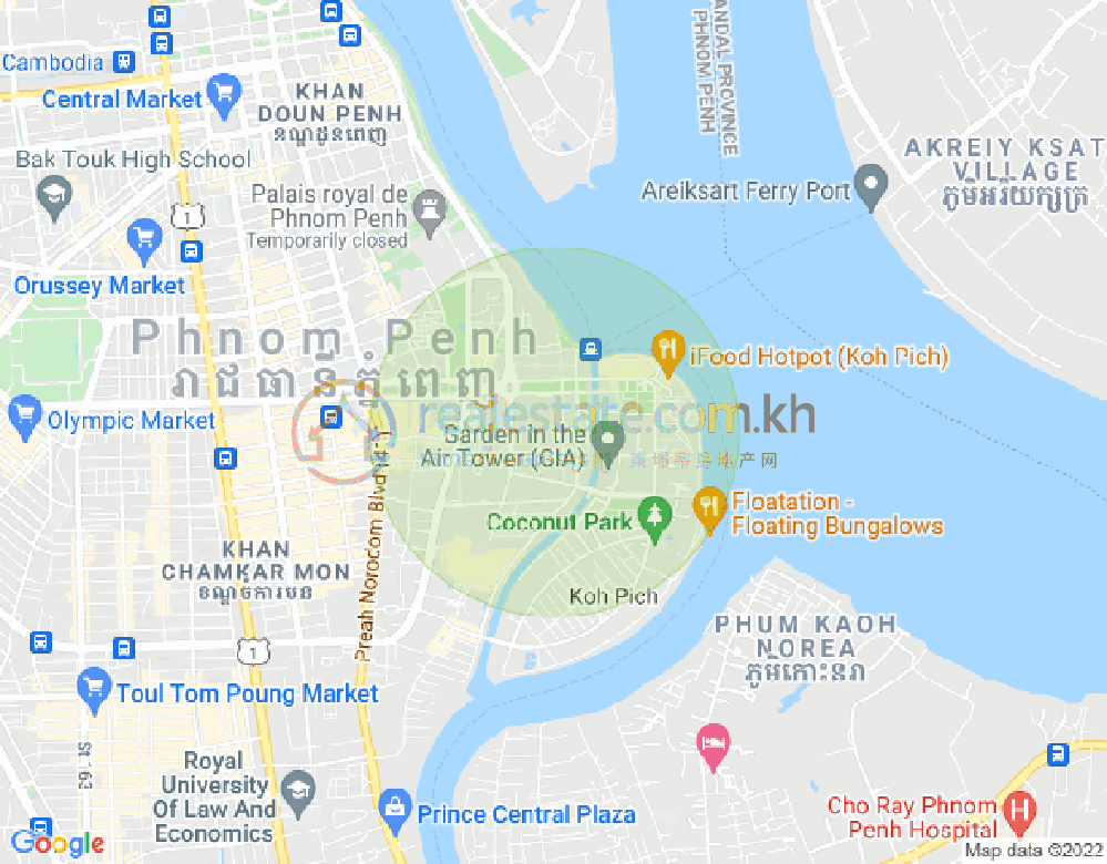 Mapa: Dabest Properties, Tonle Bassac, Chamkarmon, Phnom Penh