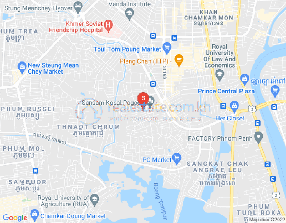 Stueng Mean chey区, 棉芷区, 金边地图