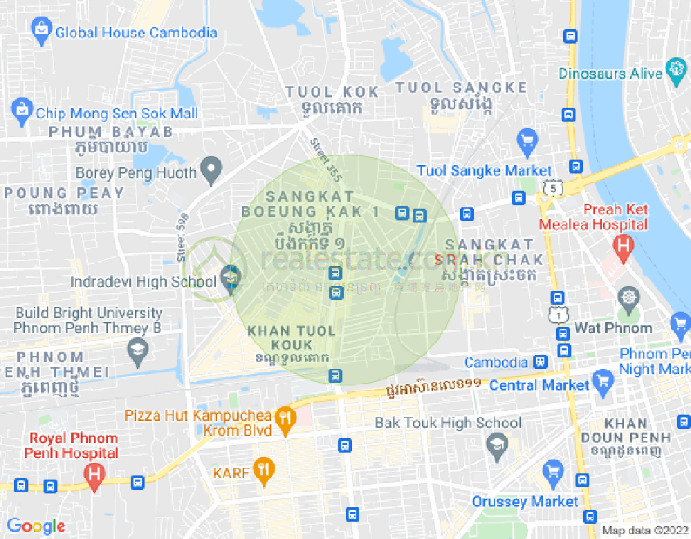 万谷湖1分区, 堆谷区, 金边地图