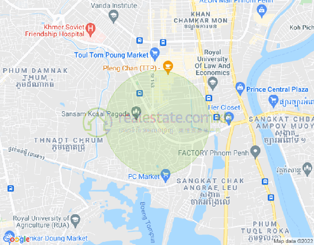 Map of Boeung Tumpun 1, Meanchey, Phnom Penh