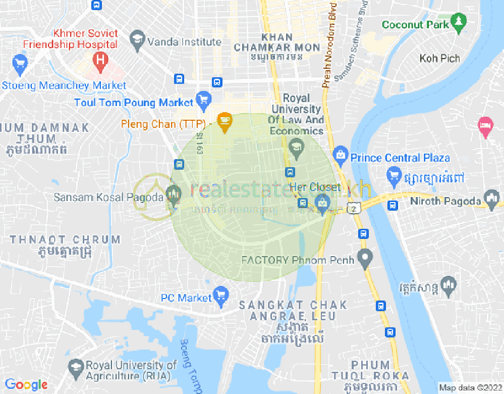 沙南哥分区, 占卡蒙, 金边地图