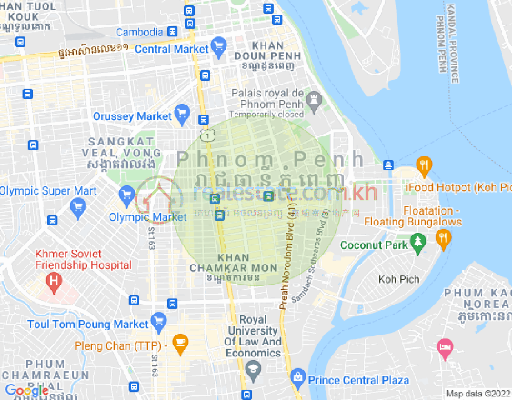 Mapa: BKK 2, Boeng Keng Kang, Phnom Penh