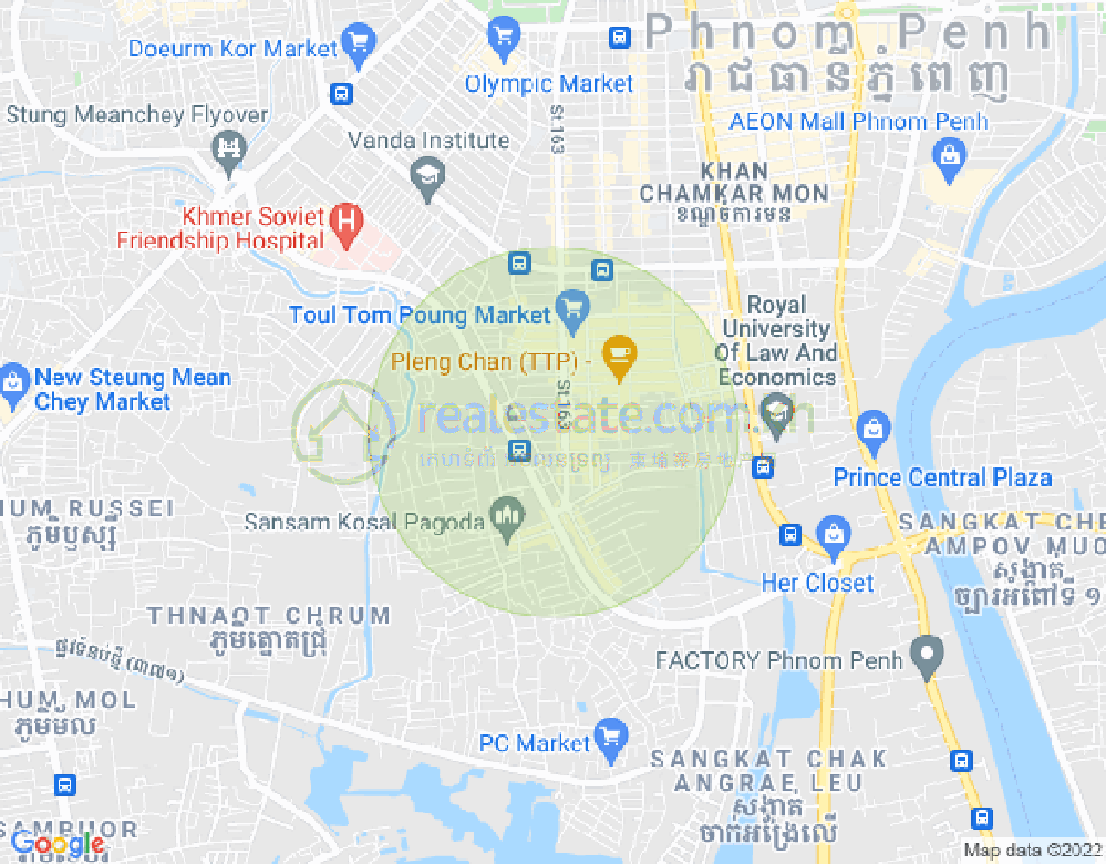 Mapa: Toul Tum Poung 2, Chamkarmon, Phnom Penh