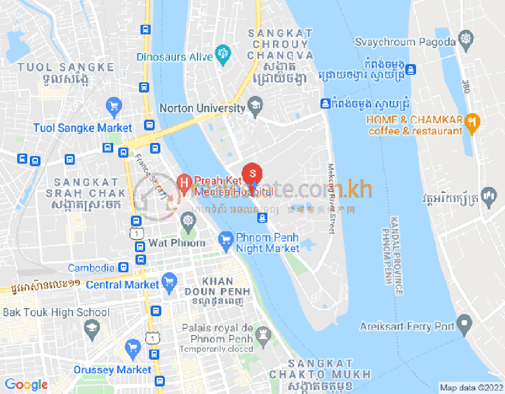 水净华区, 金边地图