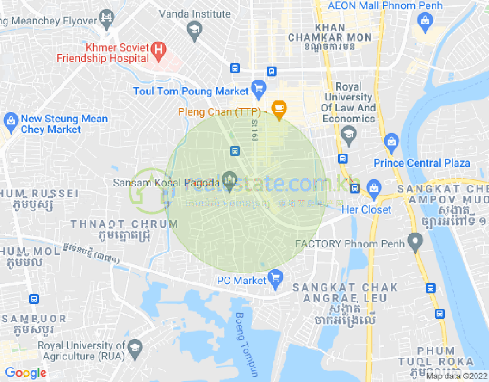 宣邦屯门1, 棉芷区, 金边地图