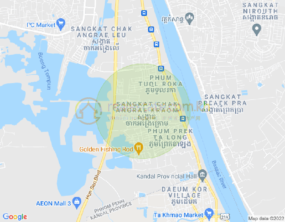 Carte de Chak Angrae Kraom, Meanchey, Phnom Penh
