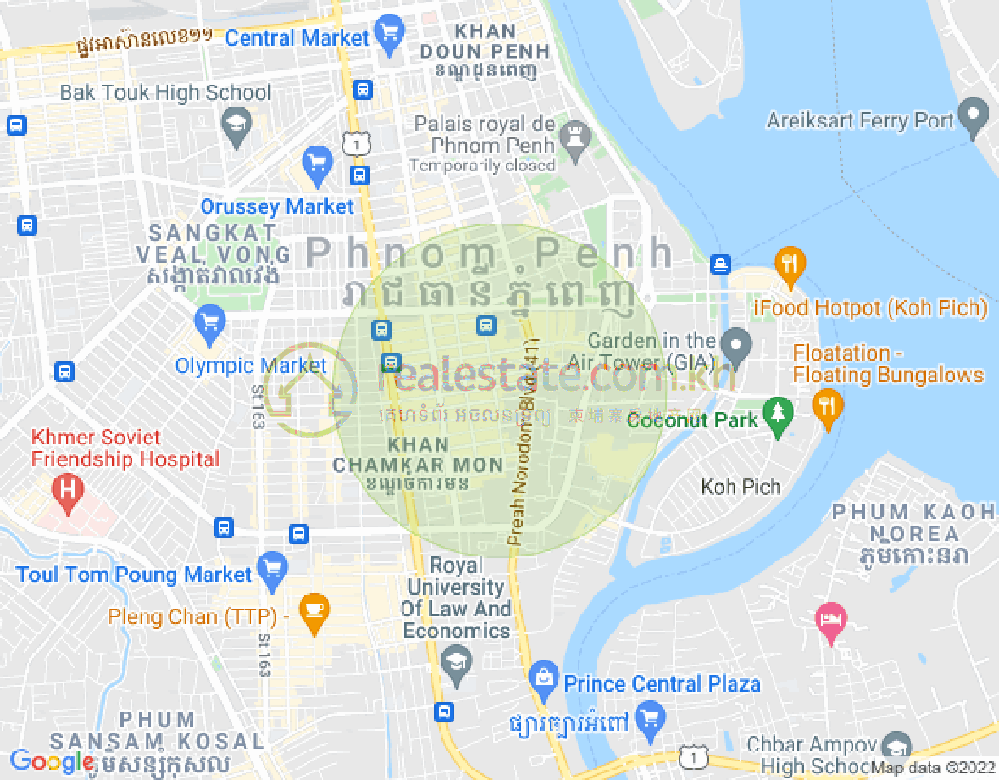 ផែនទី បឹងកេងកង១, បឹងកេងកង, ភ្នំពេញ