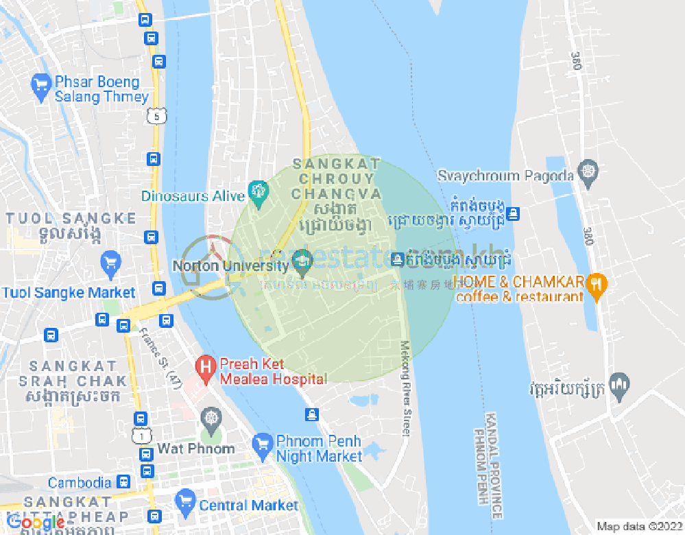 水净华区, 金边地图