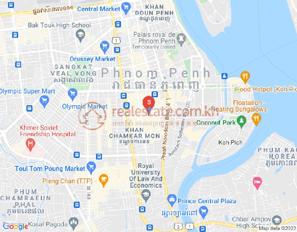 Map of BKK 1, Boeng Keng Kang, Phnom Penh