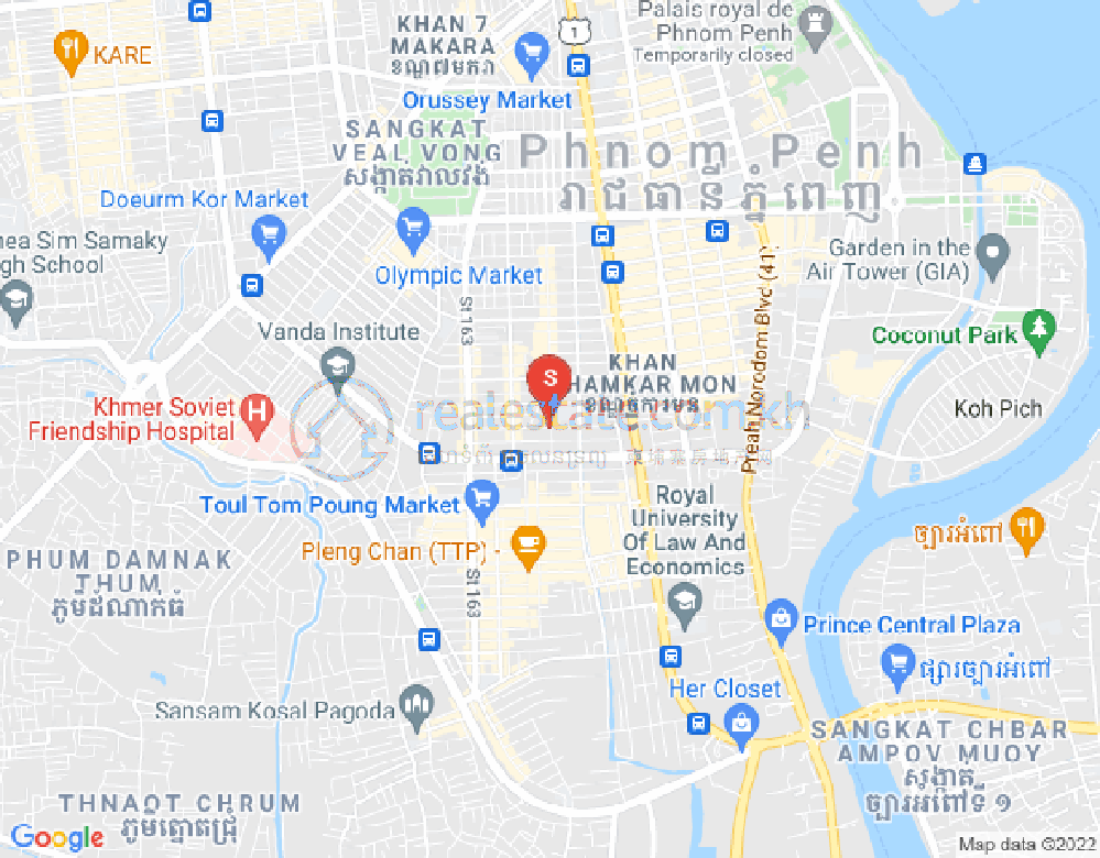 万景岗3分区（BKK3), 波哥堪, 金边地图