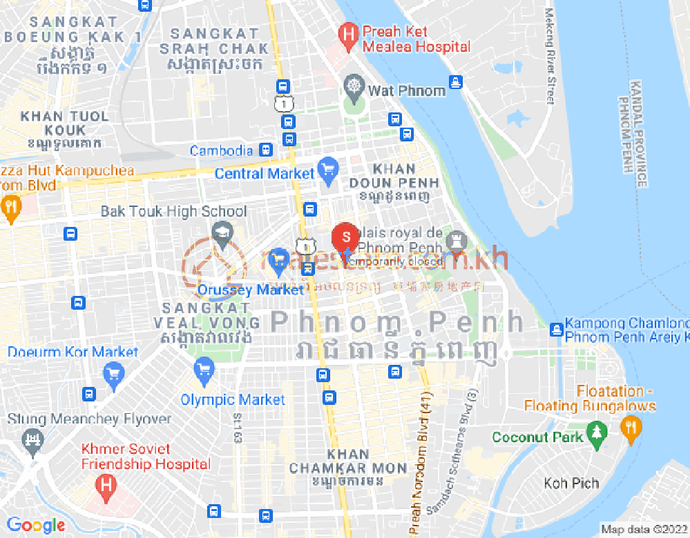 新街市3分区, 隆边区, 金边地图