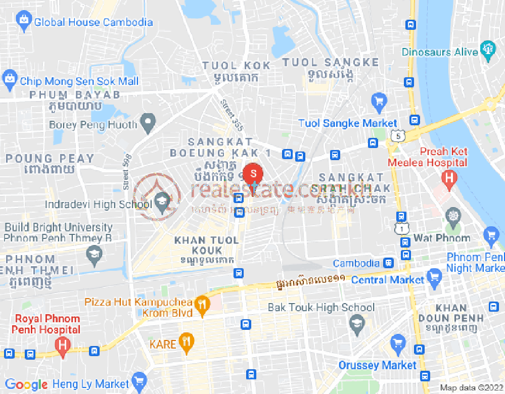ផែនទី បឹងកក់១, ទួលគោក, ភ្នំពេញ