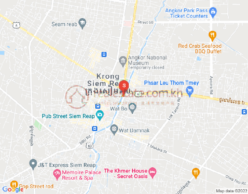 Map of Svay Dankum, Siem Reap