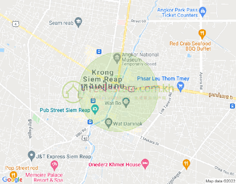 Mapa: Svay Dankum, Siem Reap