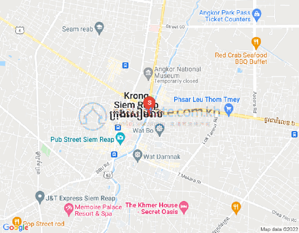 Svay Dangkum分区, 暹粒地图