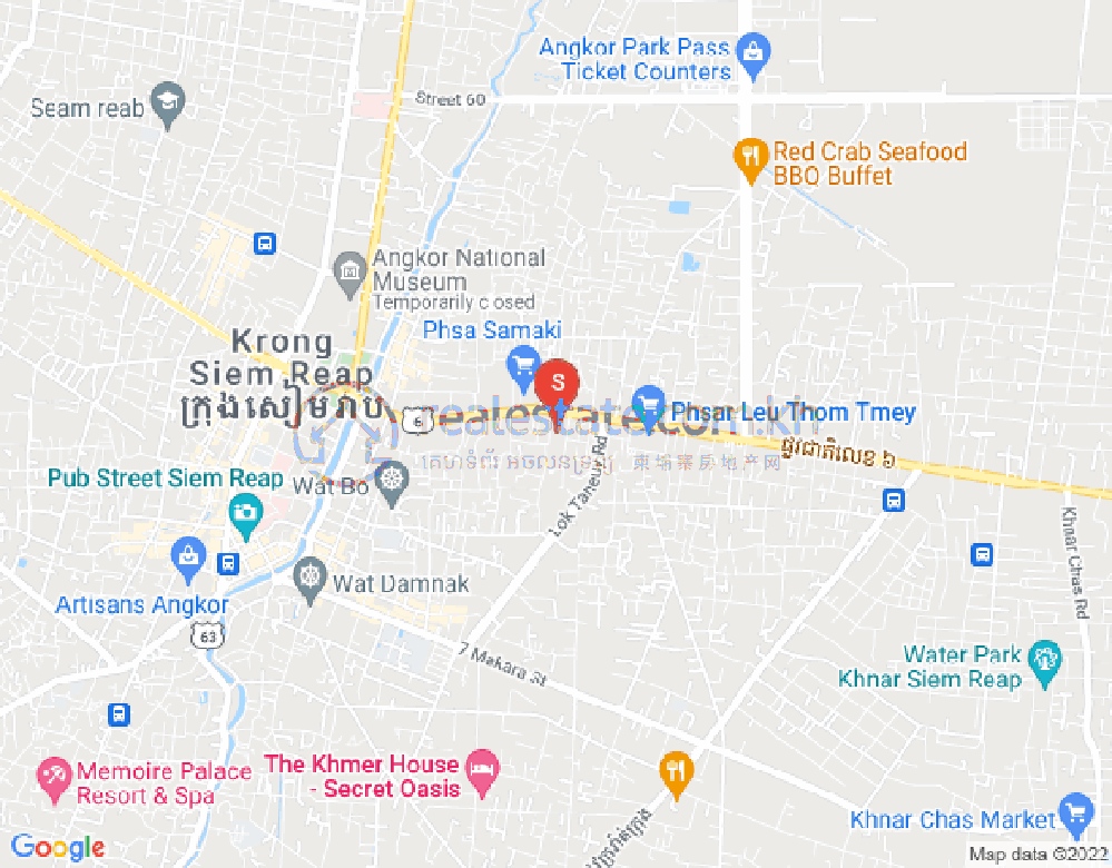 Sla Kram 分区, 暹粒地图