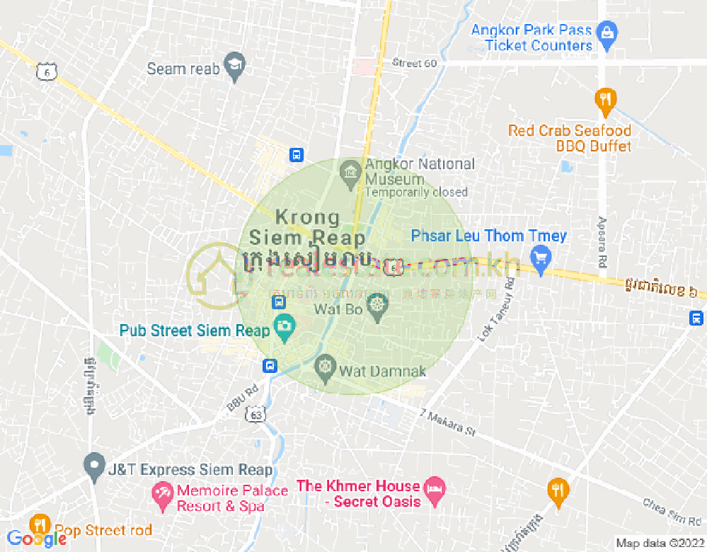 Mapa: Svay Dankum, Siem Reap