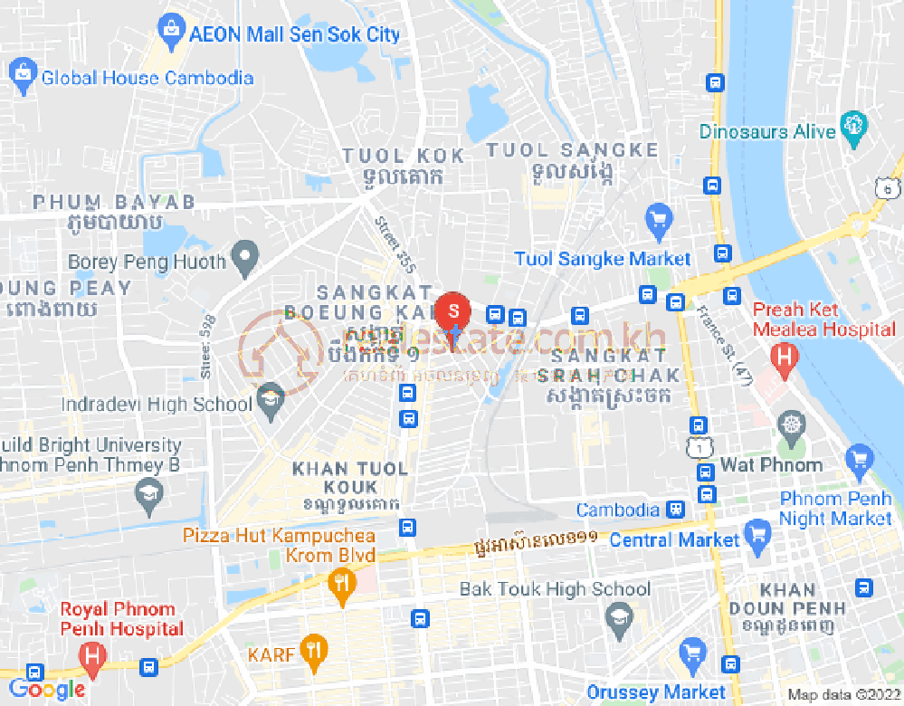 万谷湖1分区, 堆谷区, 金边地图