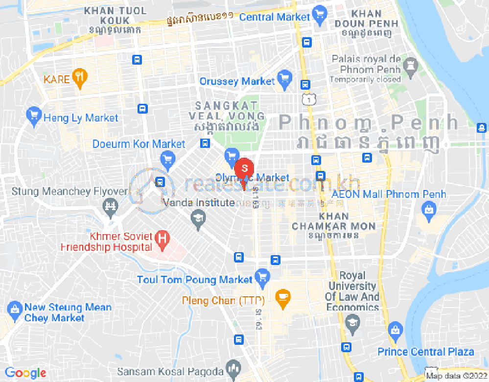 Carte de BKK 3, Boeng Keng Kang, Phnom Penh