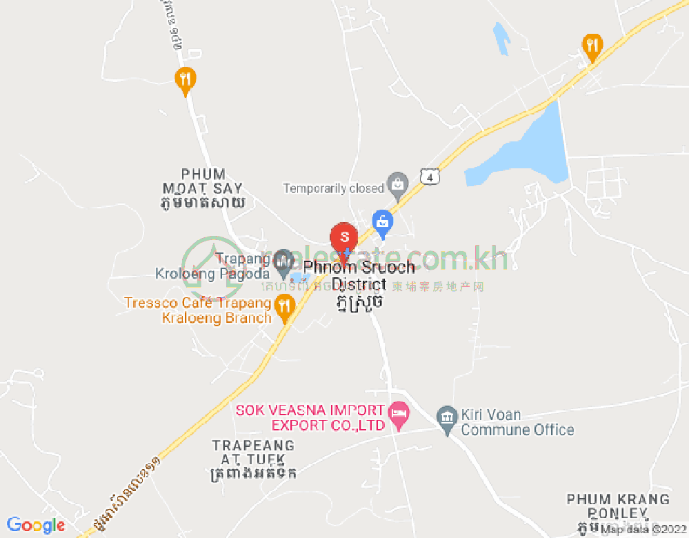 Mapa: Krang Dei Vay, Phnum Sruoch, Kampong Speu