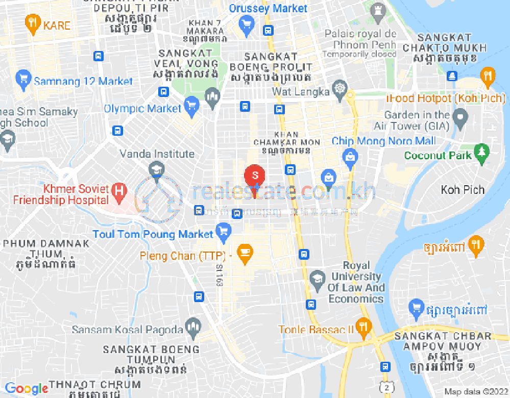 Mapa: BKK 3, Boeng Keng Kang, Phnom Penh