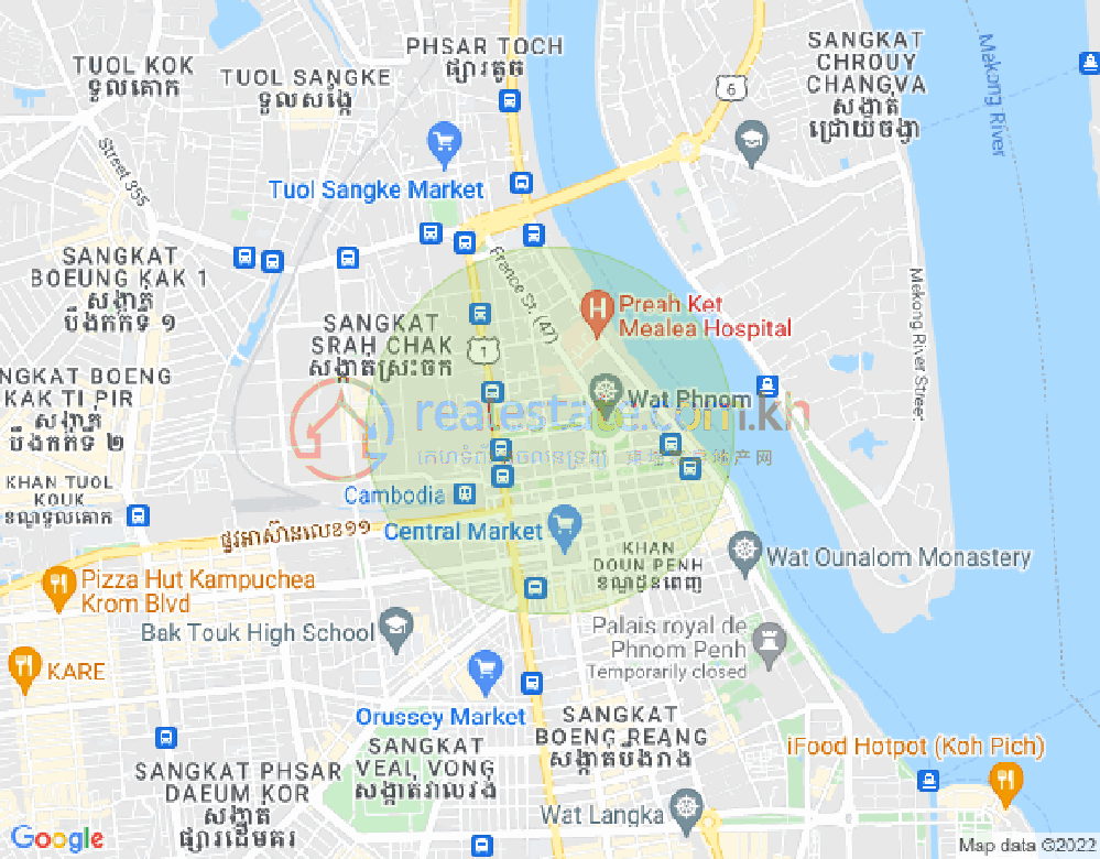 斯拉甲, 隆边区, 金边地图