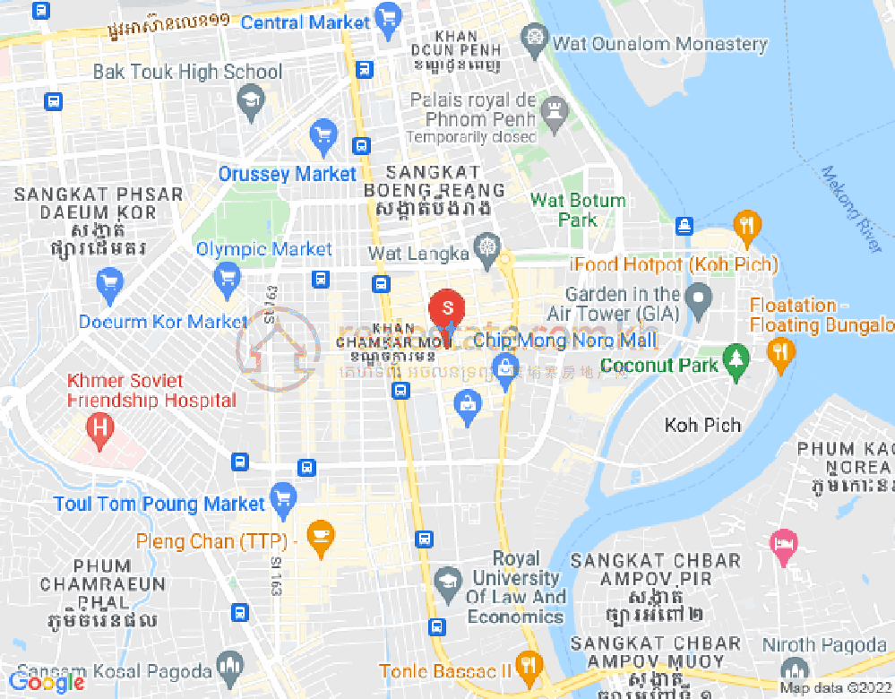 만경강2부구(BKK2), 벙껭깡, 프놈펜 지도