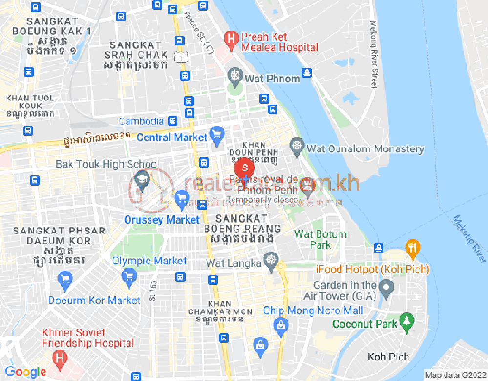 뉴타운3구역, 룽볜구, 프놈펜 지도