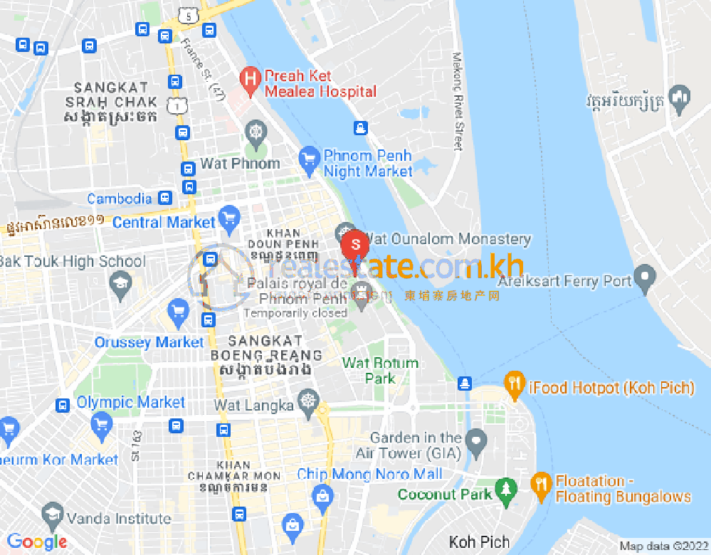 Chey Chumneah分区, 隆边区, 金边地图