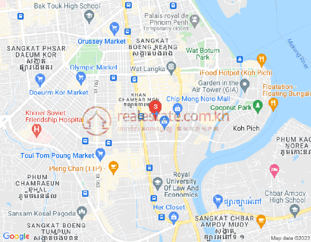 Map of BKK 1, Boeng Keng Kang, Phnom Penh