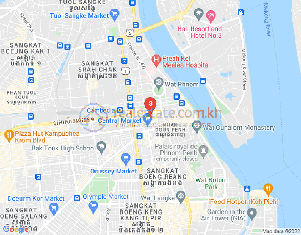 新街市1分区, 隆边区, 金边地图