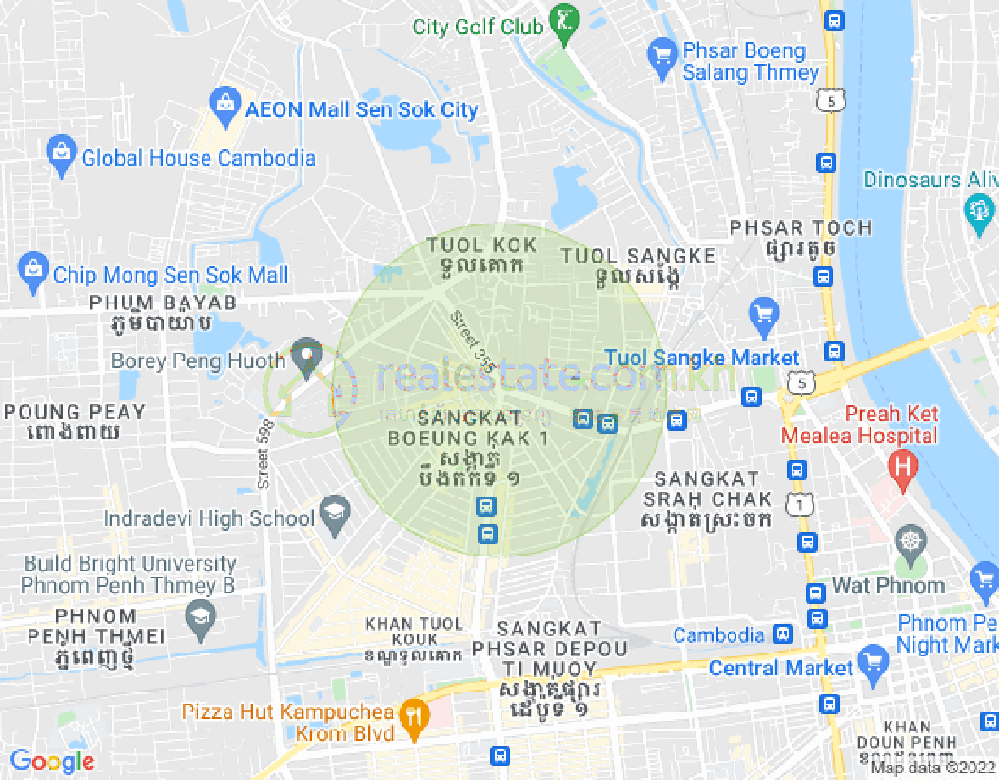 万谷湖1分区, 堆谷区, 金边地图