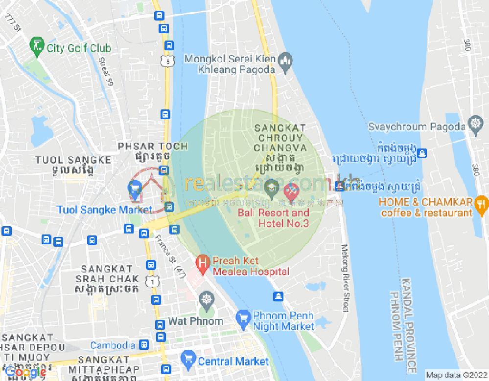 Mapa: Chroy Changvar, Phnom Penh