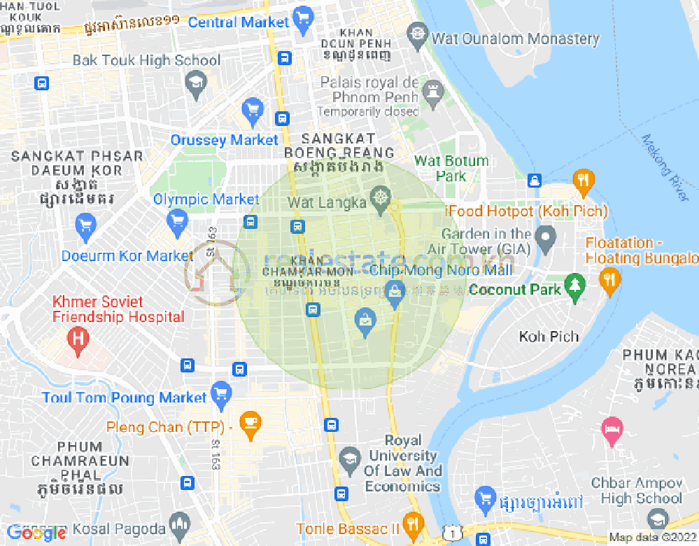 ផែនទី បឹងកេងកង១, បឹងកេងកង, ភ្នំពេញ
