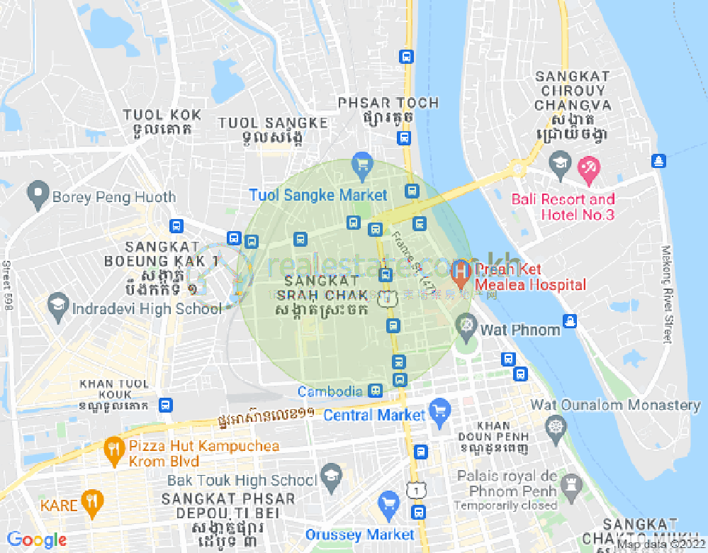 斯拉甲, 隆边区, 金边地图
